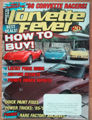 CORVETTE FEVER 1998 SEPT - RARE '69 & '57, TRANS-AM RACING,POWER TRICKS '85-92